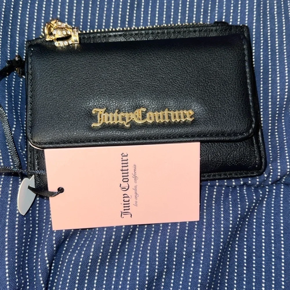 Juicy Couture Pink and Black Princess Charm Wrislet w/Dual Fold